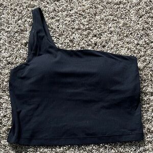 lululemon athletica Black Ribbed Crop Top
